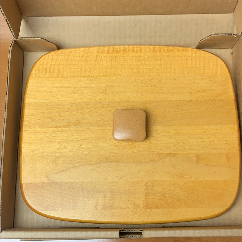 Longaberger Woodcrafts solid maple lid HARBOR MIB